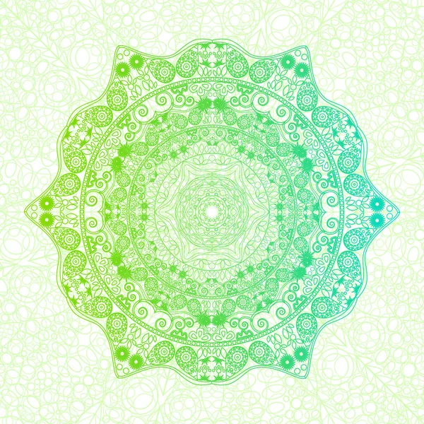 Decoración Con Adorno Abstracto Mandala Tribal Oriental Card Layout Vector — Archivo Imágenes Vectoriales