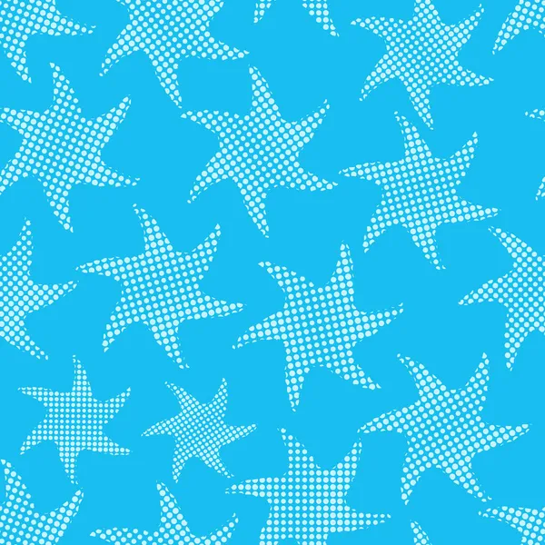 Hellblauer Fisch Nahtloses Muster Vektorillustration Der Meereslebewesen — Stockvektor