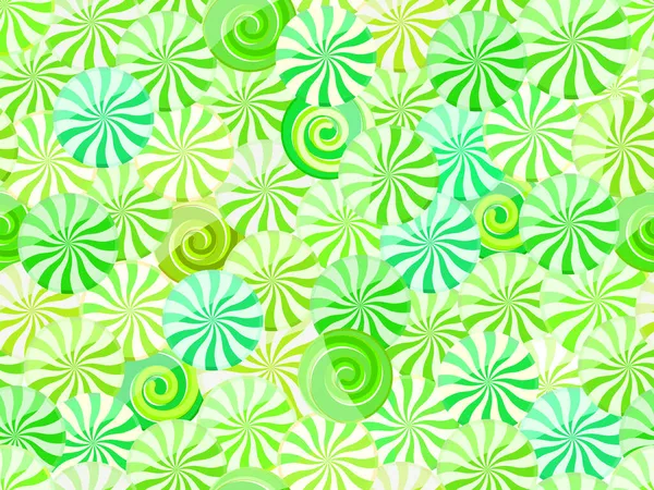 Živé Zelené Pruhované Bonbóny Bezešvé Vzor Pozadí — Stockový vektor