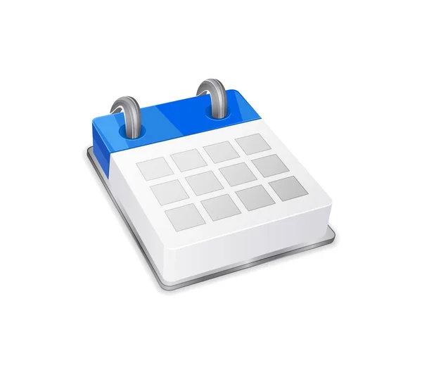 Ícone Calendário Simples Isolado Branco — Fotografia de Stock