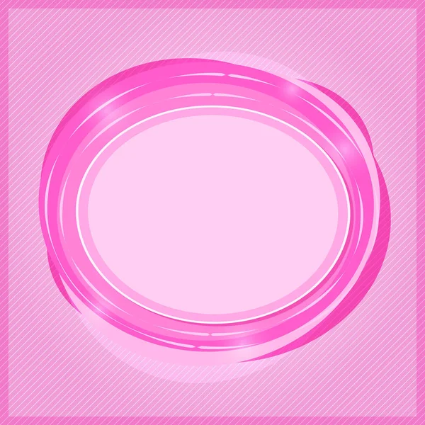 テキスト用の場所の丸ラベル Shiny Pink Card — ストックベクタ