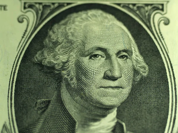 Close Shot United States One Dollar Bill Currency Showing George — Stock Photo, Image