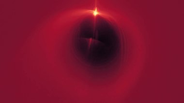 Parçacıklar koyu arka plan üzerinde kırmızı ve sarı çizgiler soyut tasarım eğrileri