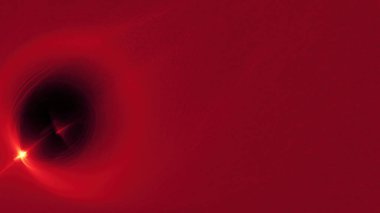 Parçacıklar koyu arka plan üzerinde kırmızı ve sarı çizgiler soyut tasarım eğrileri