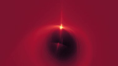 Parçacıklar koyu arka plan üzerinde kırmızı ve sarı çizgiler soyut tasarım eğrileri