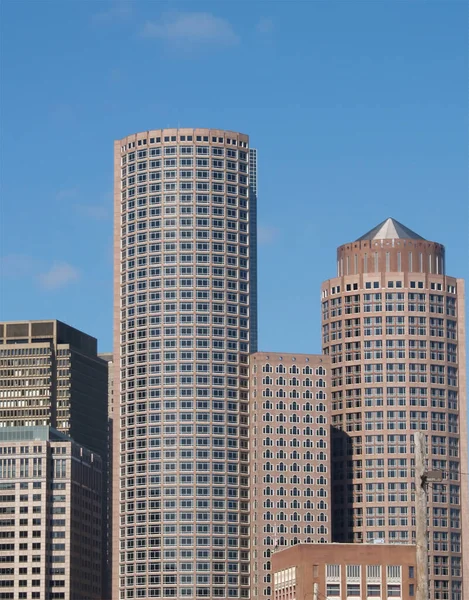 Boston Massachusetts Skyline 2008 Gratte Ciel Bâtiments Contre Ciel Bleu — Photo