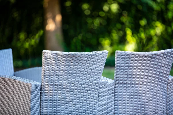 Outdoor Cafe Chairs Close View — Fotografia de Stock