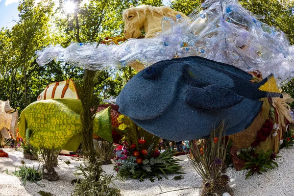 Debrecen Hungría Agosto 2021 Flower Festival Esculturas Gigantes Composiciones Hechas — Foto de Stock