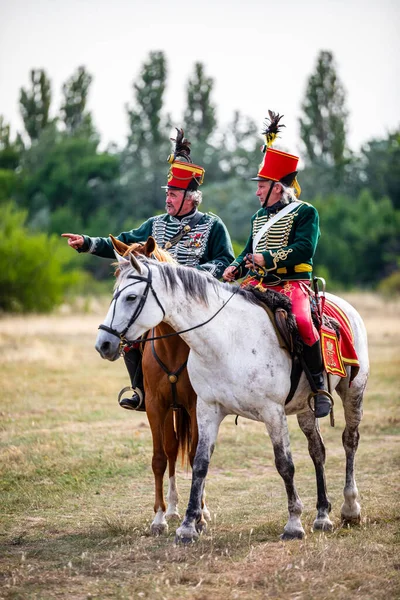 Pkozd Hungary September 2019 Unidentified Reenactors Fighting Historic War Independence — Stock Photo, Image