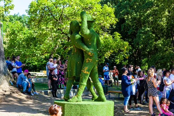 Debrecen Hungary August 2021 Flower Festival Giant Sculptures Compositions Made — Stock Photo, Image