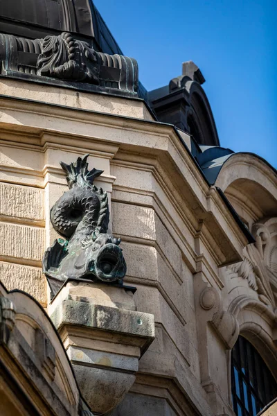 Detail Faade Bath Szechenyi Budapest Hungary — Stock Photo, Image