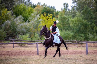 Gyenesdias Hungary May 22 2022: Unidentified reenactors acting the life of the 