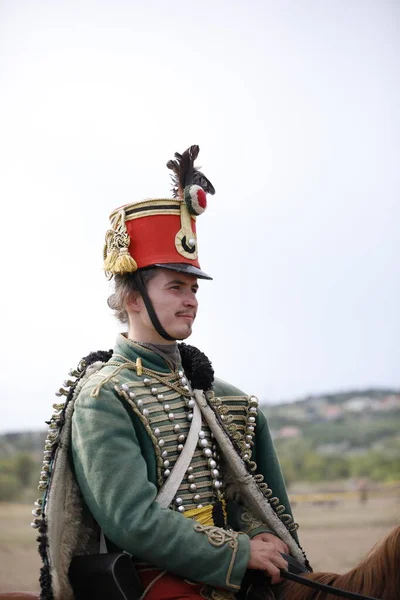 Gyenesdias Hungary May 2022 Unidentified Reenactors Fighting Historic War Independence — Stock fotografie