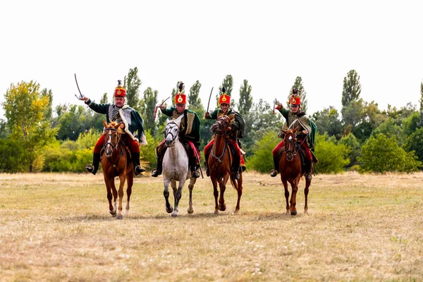 Gyenesdias Hungary May 2022 Unidentified Reenactors Fighting Historic War Independence — Photo