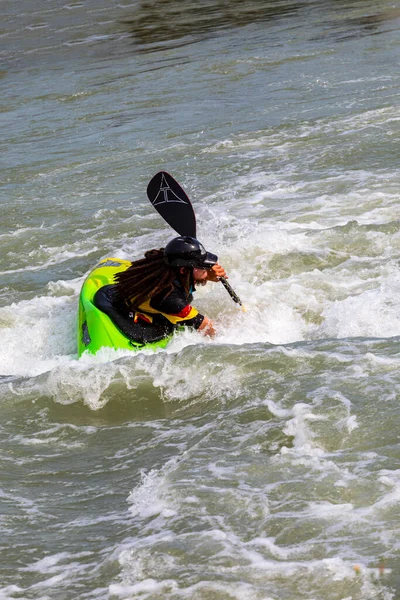 Slovaquie Gabkovo Waterpark Août 2019 Rafting Eau Vive Action Pour — Photo