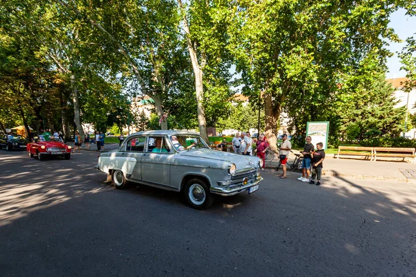 Szeged Hungria Aug 2022 Festival Carros Antigos Traseiros Comunista São — Fotografia de Stock