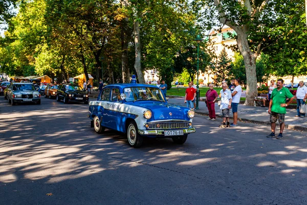 Szeged Hungria Aug 2022 Festival Carros Antigos Traseiros Comunista São — Fotografia de Stock