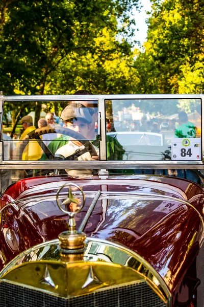 Festival Carros Antigos Traseiros Mercedes Conduzido Por Proprietários Estão Volta — Fotografia de Stock