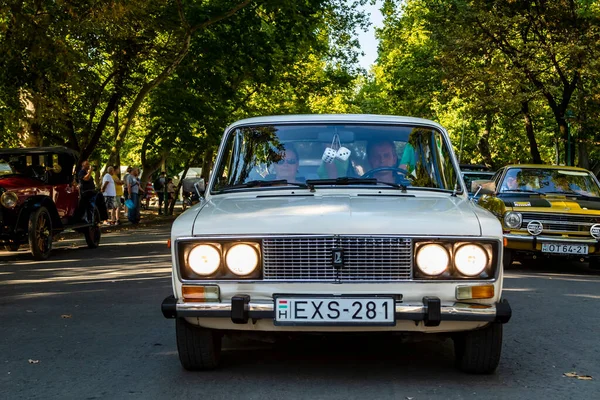 Szeged Hungria Aug 2022 Festival Carros Antigos Traseiros Comunista São — Fotografia de Stock