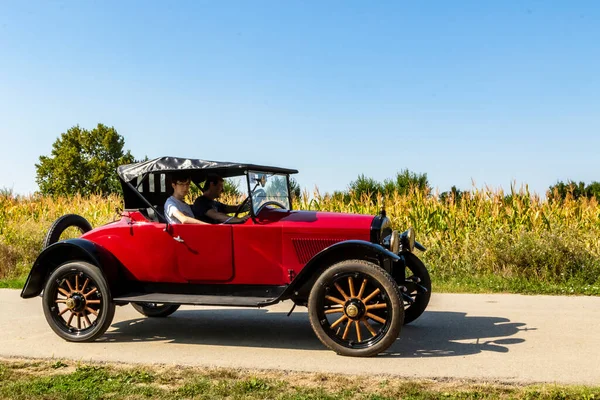 Szeged Hungary Aug 2021 Festival Van Achterste Vintage Auto Gereden — Stockfoto