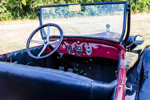 Szeged Hungary Aug 2021 Festival Rear Vintage Cars Driven Owners — Stock Photo, Image