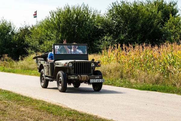 Szeged Hungary Aug 2021 Festival Van Achterste Vintage Auto Gereden — Stockfoto