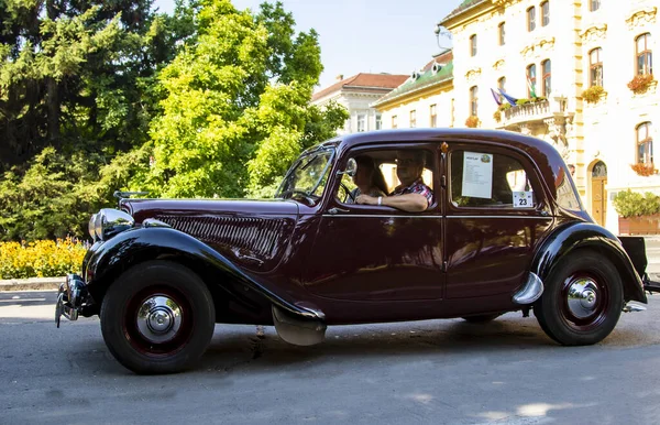 Szeged Ungheria Ago 2022 Festival Auto Epoca Posteriori Biciclette Compresi — Foto Stock