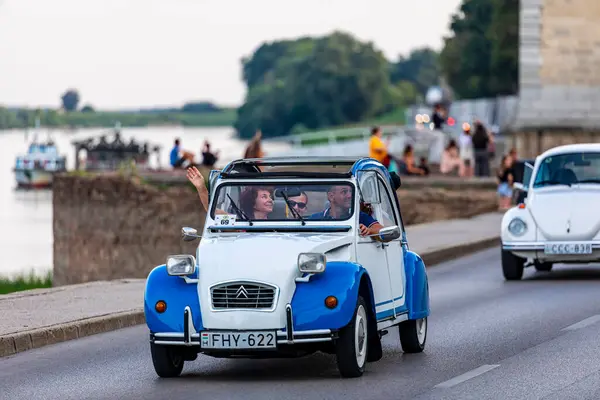 Szeged Ungarn Aug 2022 Festival Der Hinteren Oldtimer Und Fahrräder — Stockfoto