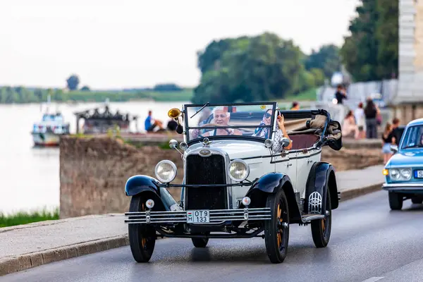 Szeged Hongrie Août 2022 Fête Des Voitures Anciennes Des Vélos — Photo