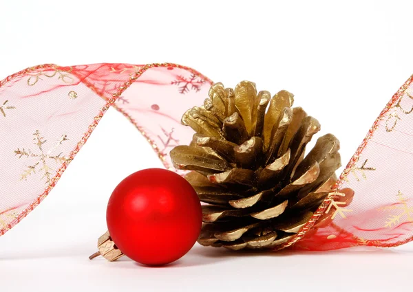 Bauble and cone — Stock Photo, Image