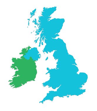 ingiltere ve irlanda haritası