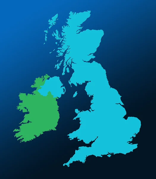 イギリスおよびアイルランドの地図 — ストック写真