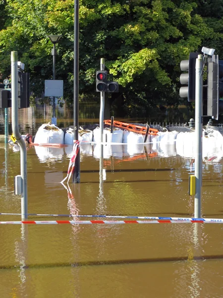 水淹的纽约城市街道 — 图库照片