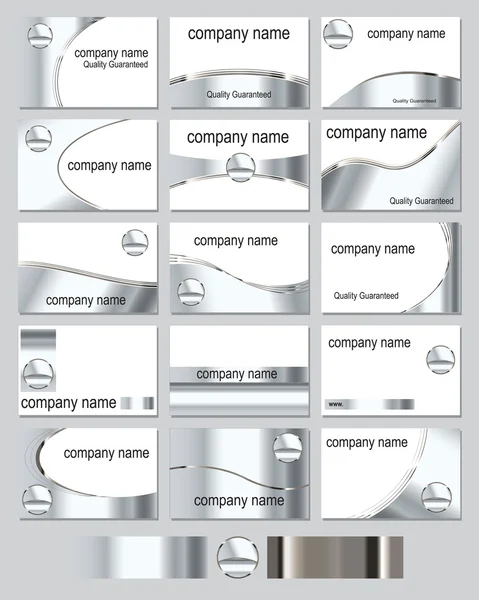 Metallic business cards — Stock Vector