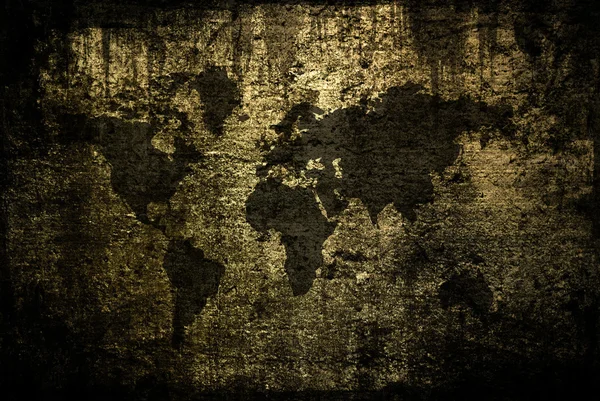 Mappa del mondo di Grungy — Foto Stock