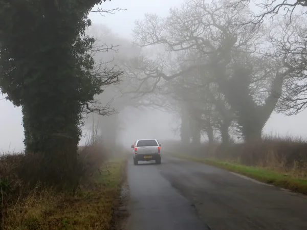 Foggy road — Stock Photo, Image