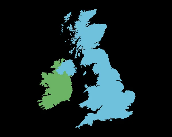 Übersichtskarte von Großbritannien und Irland — Stockfoto