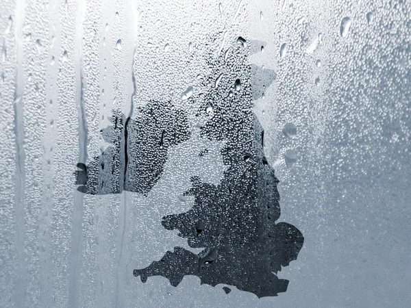 Water pattern over UK map — Stock Photo, Image