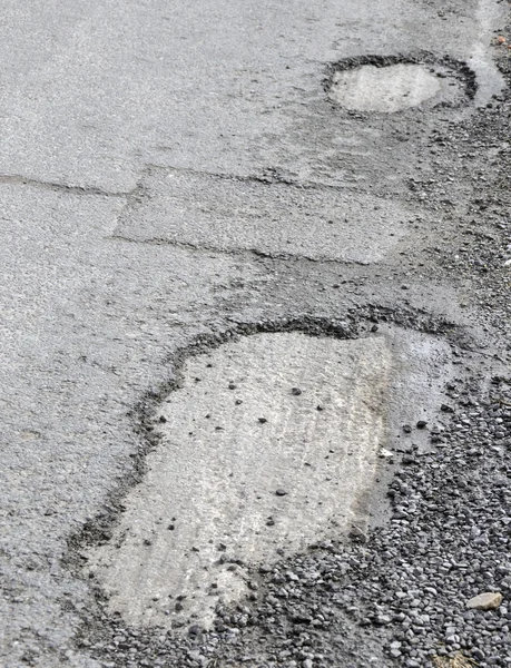 Road surface damage — Stock Photo, Image