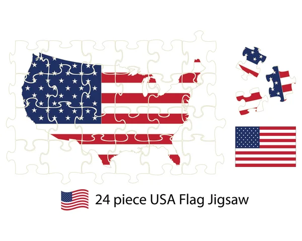 Oss jigsaw flagga — Stock vektor