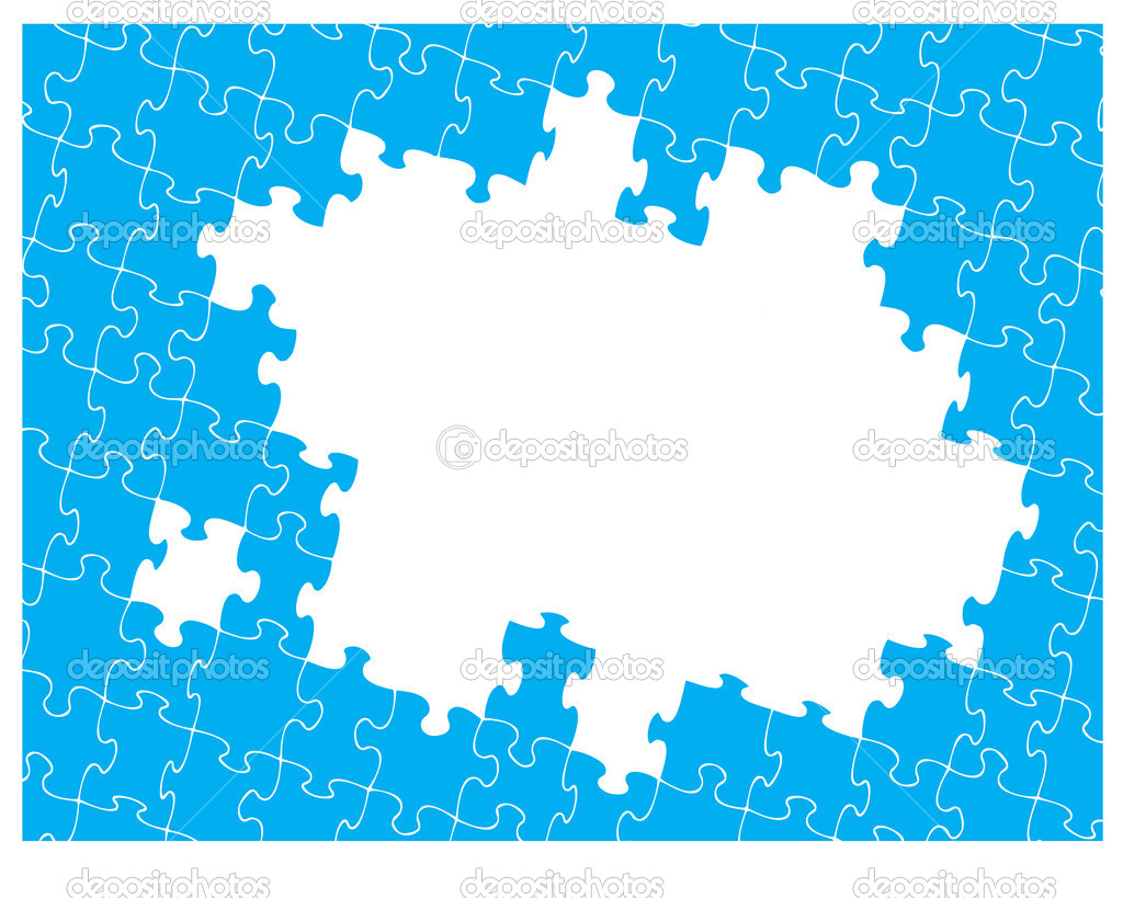 Jigsaw background with hole