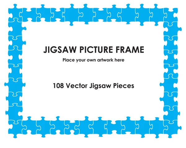 Jigsaw picture frame — Stock Vector