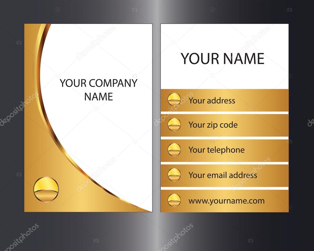 Golden business card