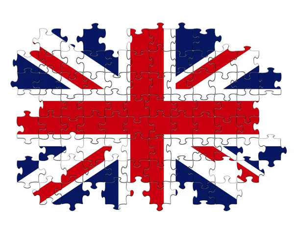 Union Jack jigsaw puzzle — Stock Photo, Image