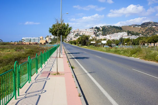 Straße entlang der Costa del Sol in Spanien — Stockfoto