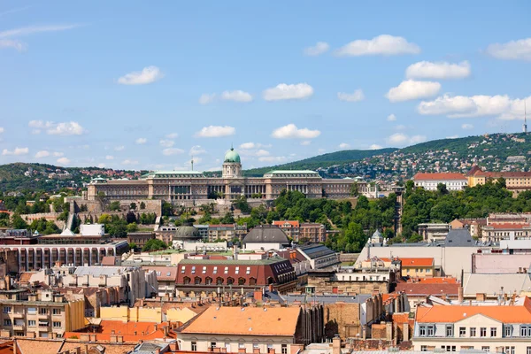 Будапешт и замок Буда — стоковое фото