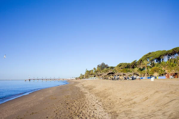 Marbella beach στην costa del sol — Φωτογραφία Αρχείου