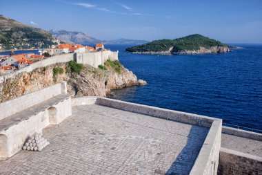 Dubrovnik, Fort Lovrijenac and Lokrum Island clipart