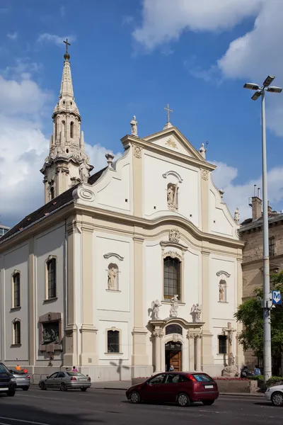 Franziskanische Kirche des Schädlings in Budapest — Stockfoto