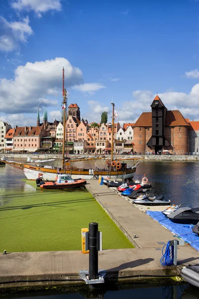 Marina and Old Town of Gdansk Skyline — Stock Photo, Image